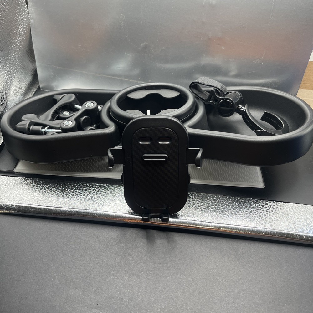 Multi Function Stroller Snack Tray  4 in 1 Cup & Phone Holder Double Tray