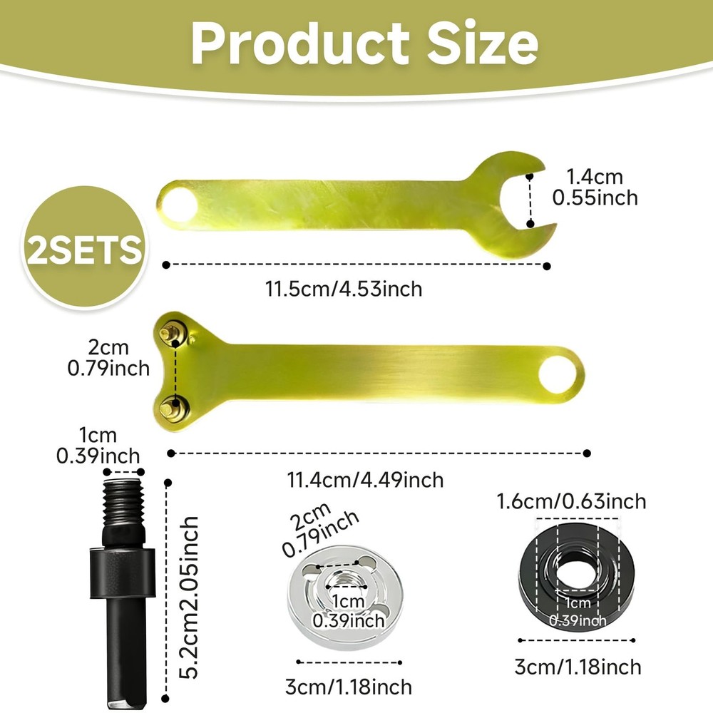 2Set Electric Drill Angle Grinder Connecting Rod Set, 10mm Conversion Angle G...