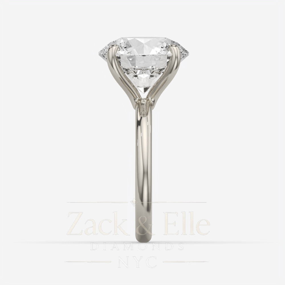 IGI 5 Ct Round Cut E/VS1 Lab Grown Diamond Engagement Ring Solid Platinum