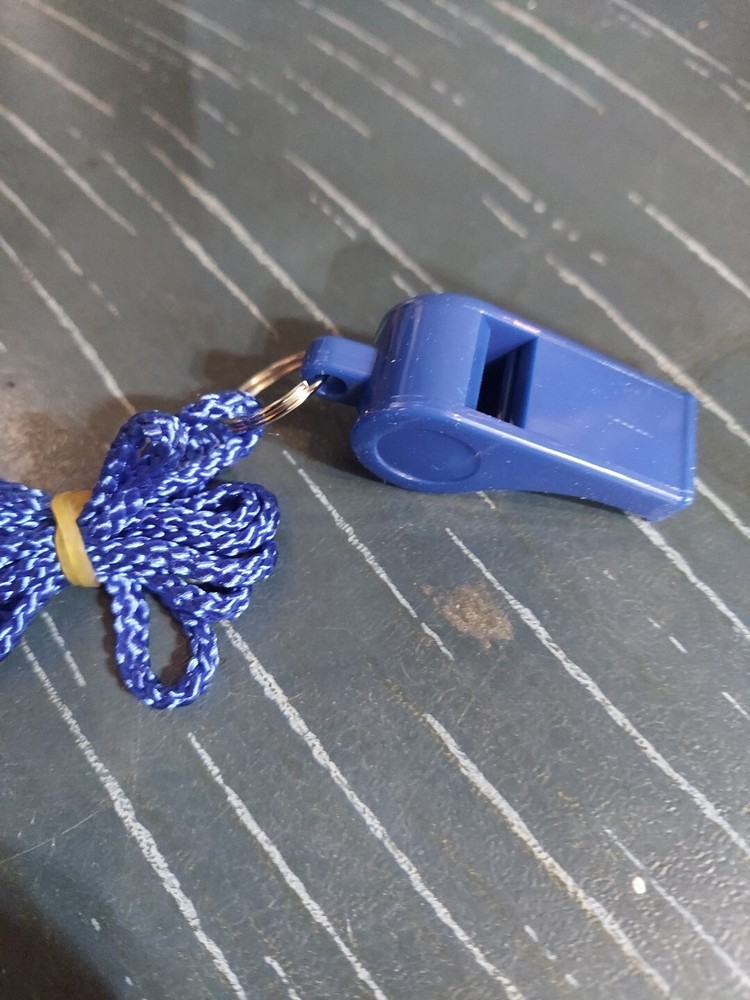 Action Plastic Whistle-Blue with Lanyard