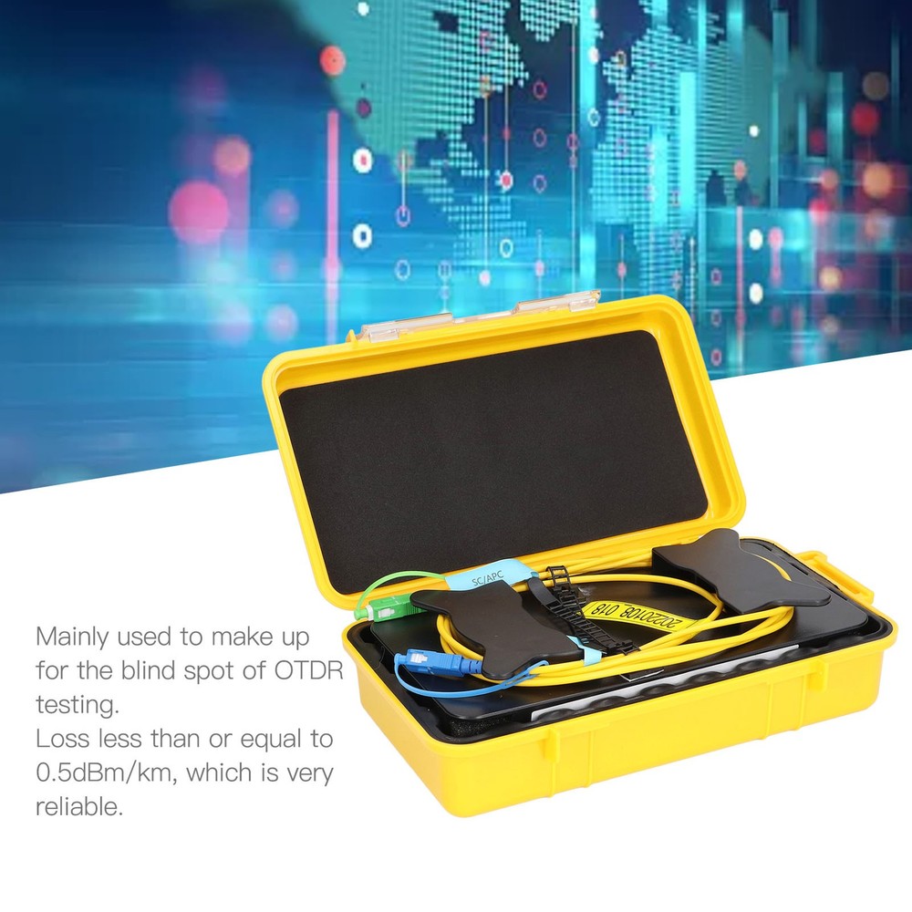 OTDR Cable Box Singlemode 500 Meter Fiber Optic Dead Zone Test Tool New