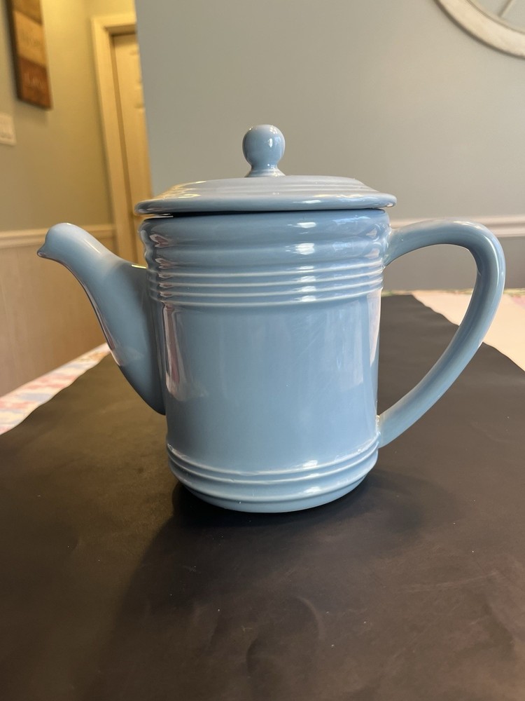 Cooks Club Blue Coffee Tea Pot 4 Cups - EUC