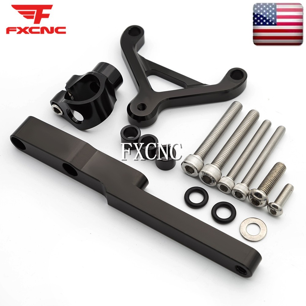 Adjustable Steering Damper & Mount Support Bracket For Honda CB1000R 2008-2017