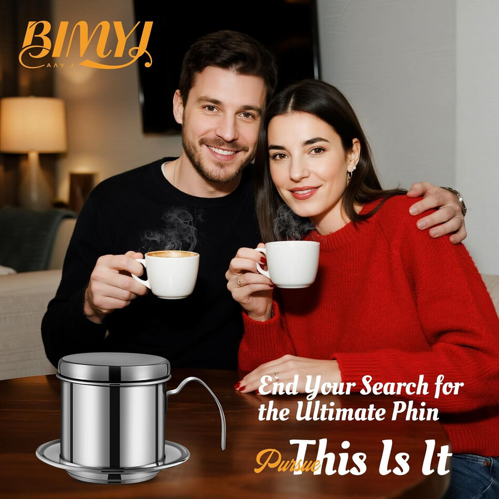 Authentic Vietnamese Coffee Dripper | Heavy-Duty 8oz Phin Filter Vietnamese Coff