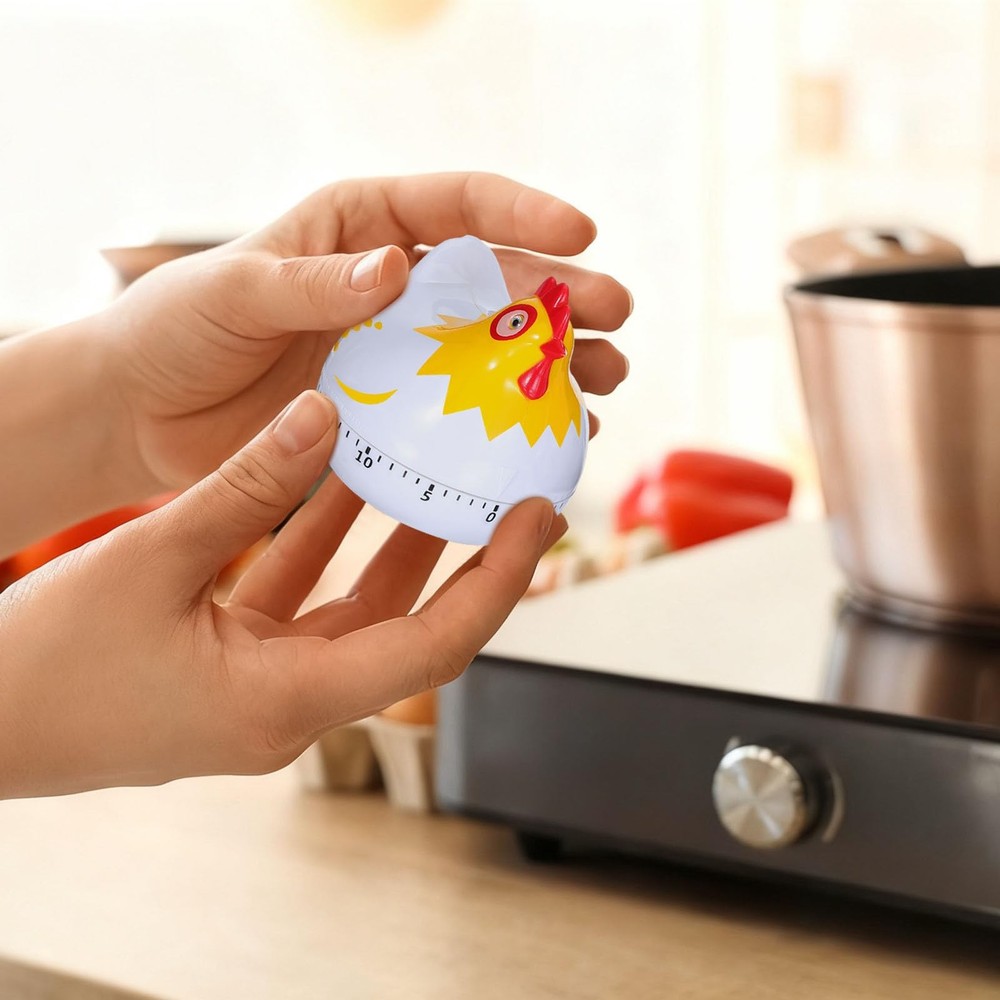 Zerodeko 2pcs Kitchen Timer Wind Up 60- Minute Mechanical Visual Timers 3D Ch.