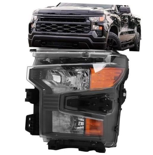 Halogen Headlight Compatible with Chevy Silverado 1500 2022 Left Driver Side