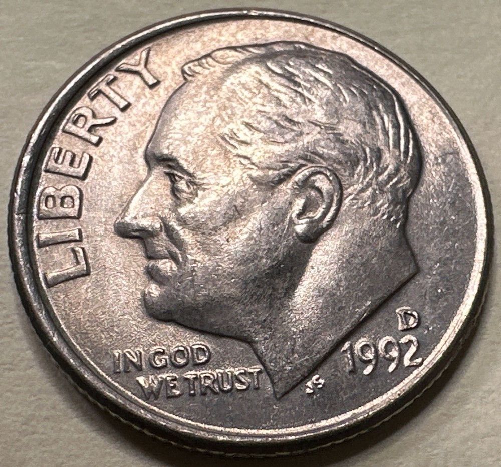 1992 D Roosevelt Dime 10c 7494N