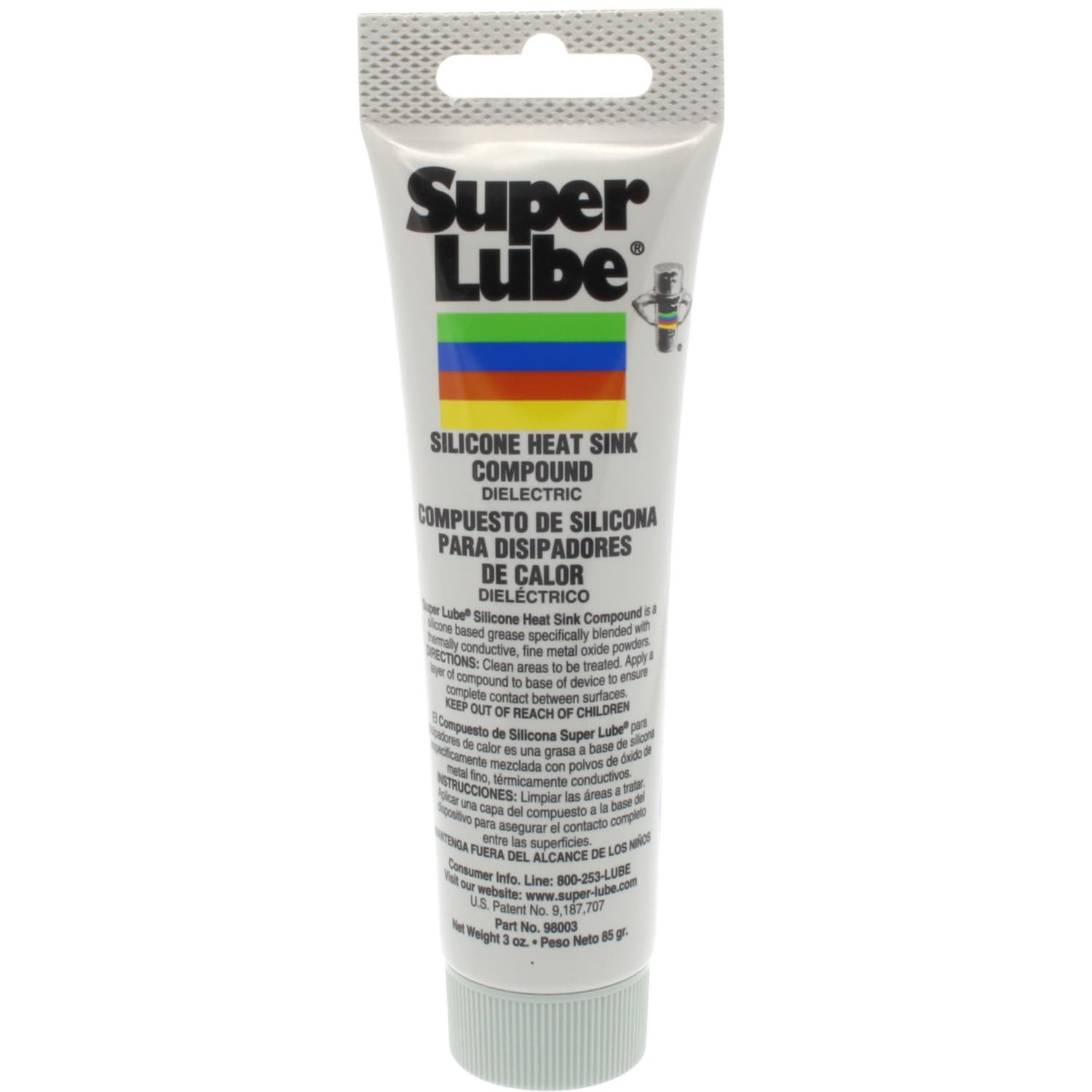 Super Lube 98003 Silicone Heat Sink, 3 oz Tube, White – Synthetic Lubricant