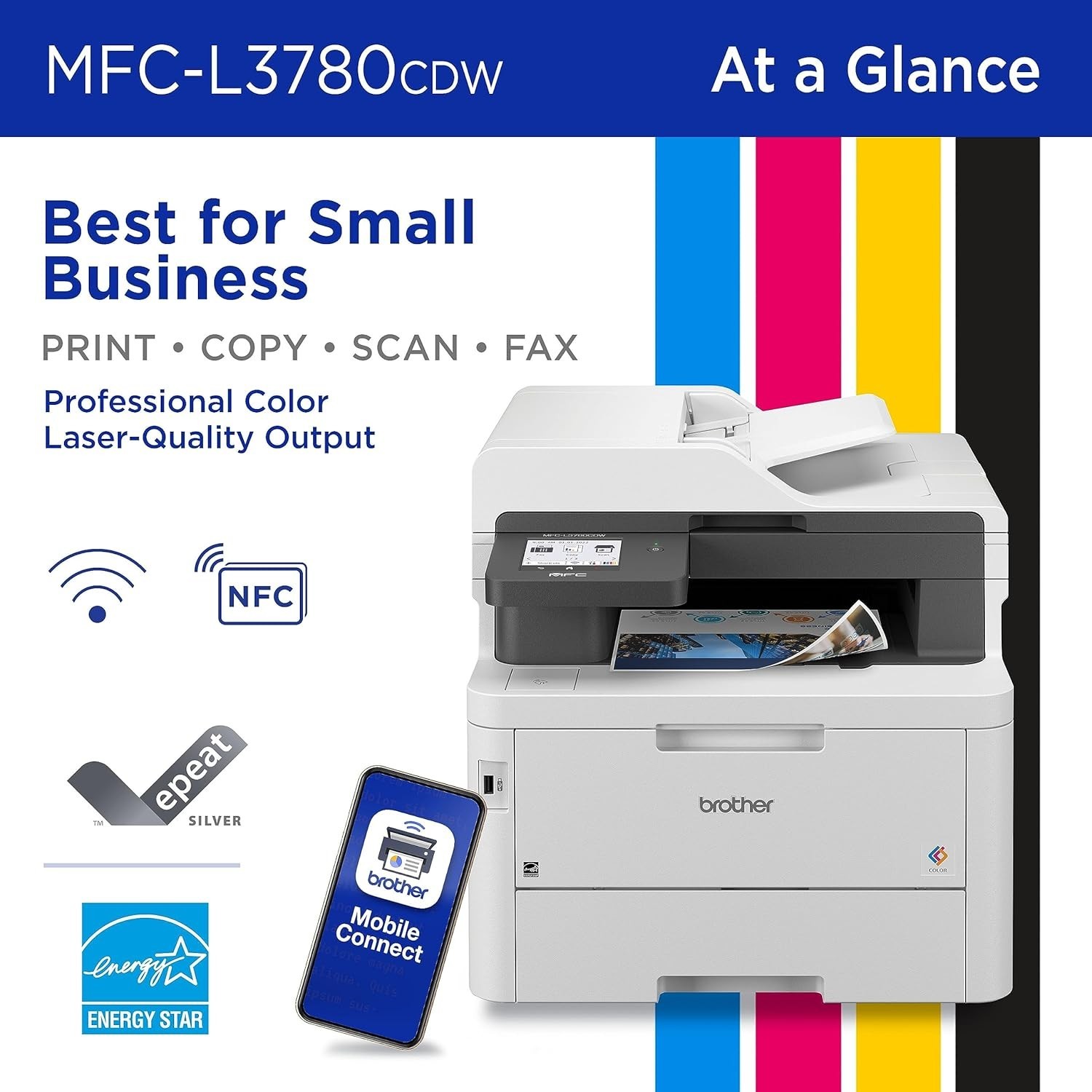 Brother MFCL3780CDW Digital Color All-in-One Laser Printer