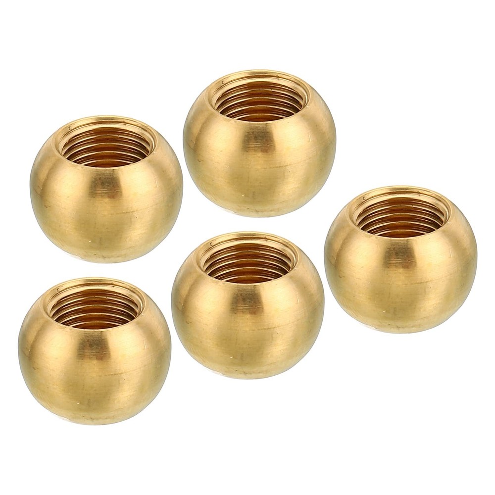 M10x1 Thread Lamp Finial Cap Knobs Brass Ball 5 Pack Lamp Decoration