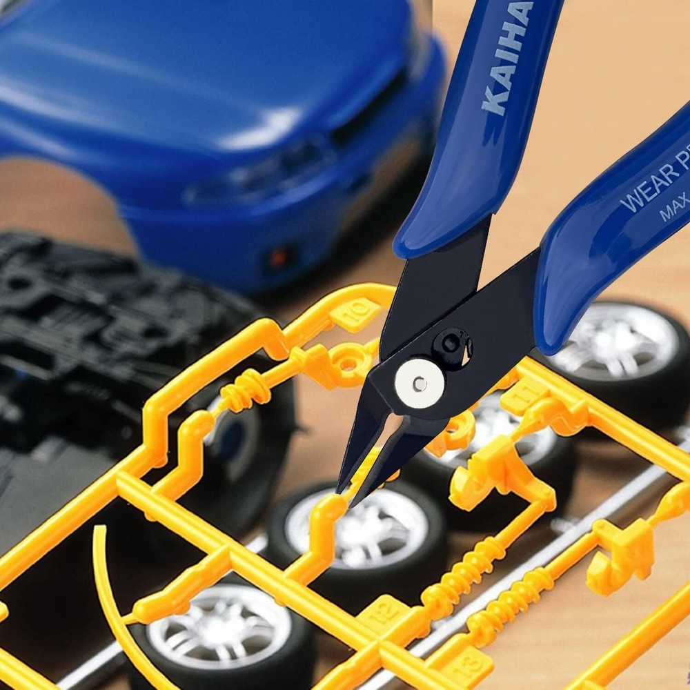 5 Pack Micro Wire Cutters with Spring, 5 Inch Precision Mini Flush Cutters Bulk