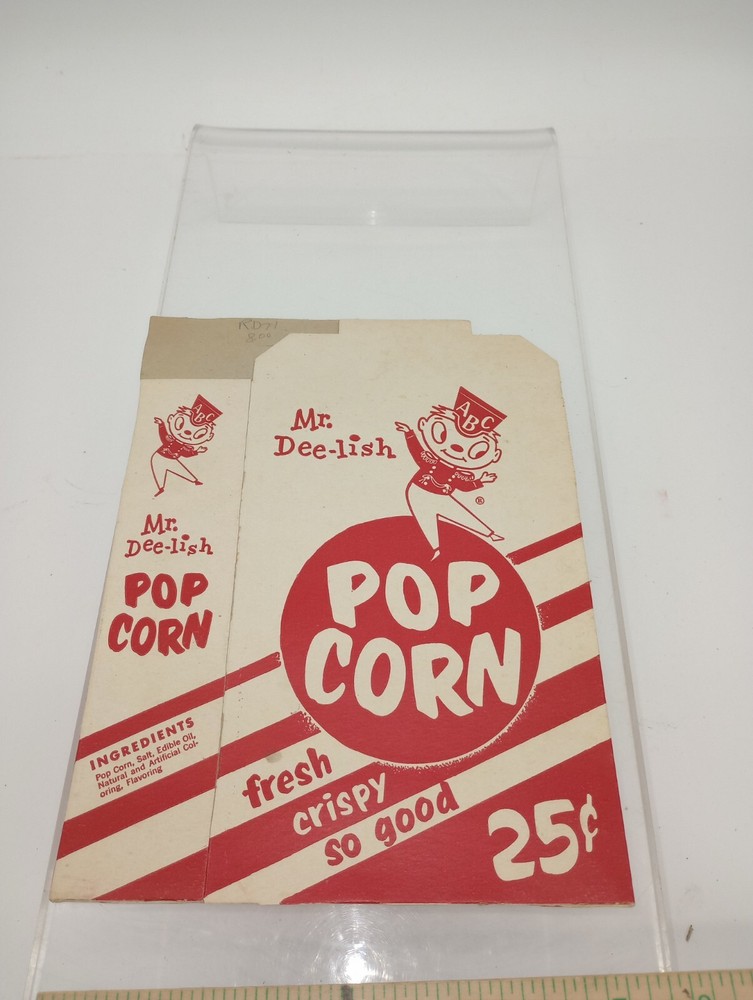 Vintage "Dee-Lish Pop Corn" Popcorn Box Unused