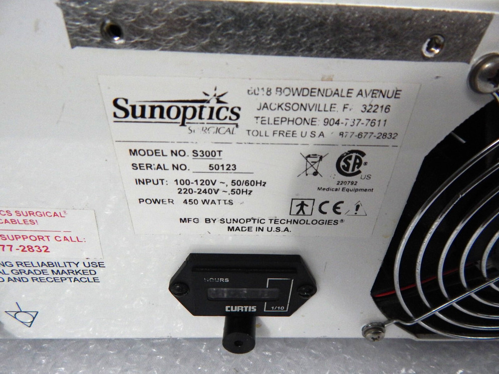 SUNPOTICS MEDICAL S300T LIGHT SOURCE
