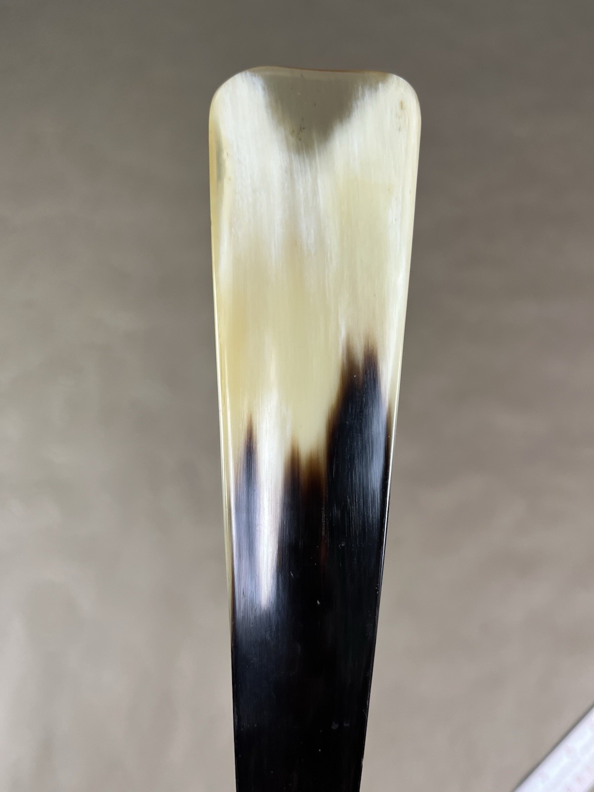 Vintage Genuine Horn 10” Shoehorn Natural Ox Cow Bovine Made In England