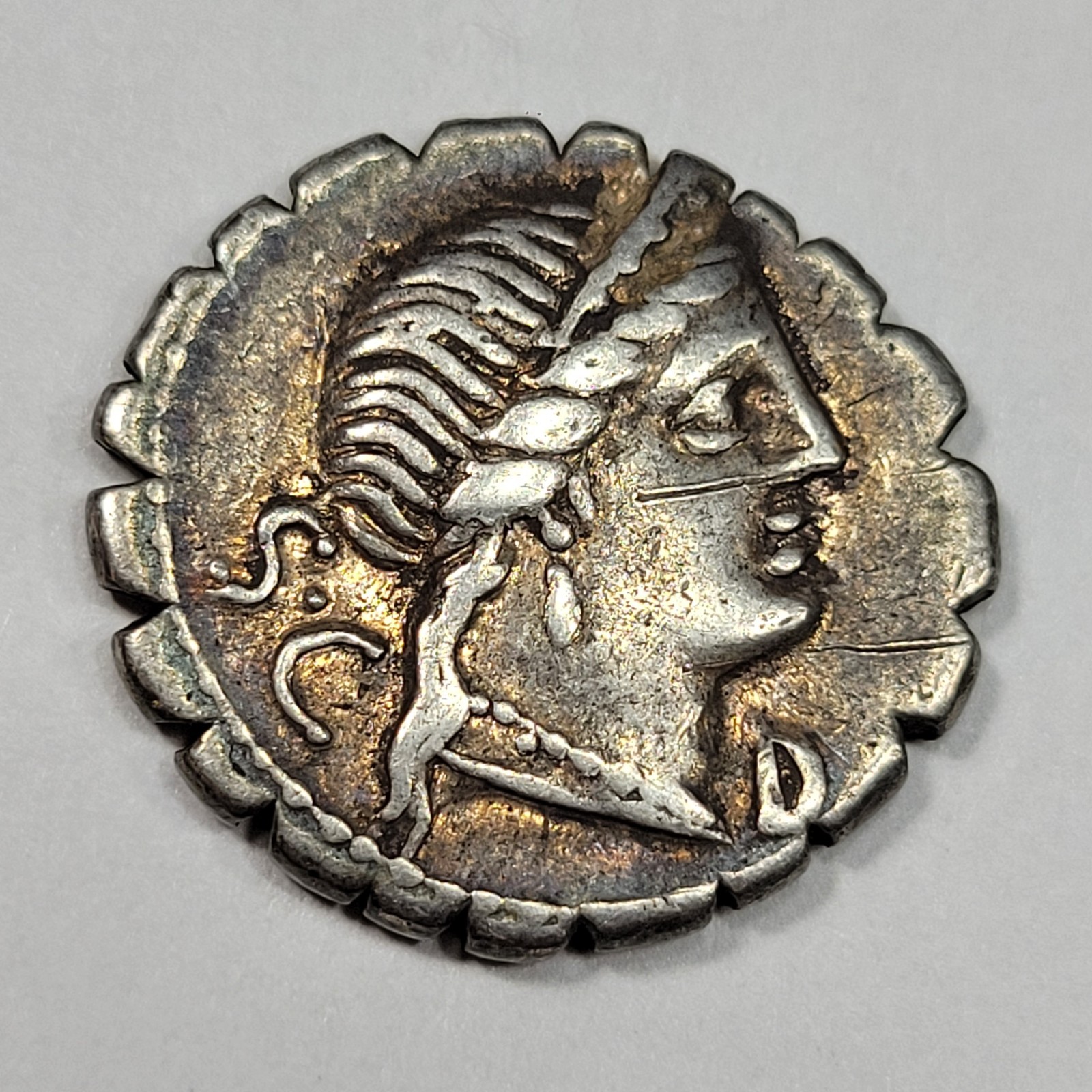 ROMAN REPUBLIC AR Denarius 79 BC Caius Naevius Balbus Venus Head Right *M689