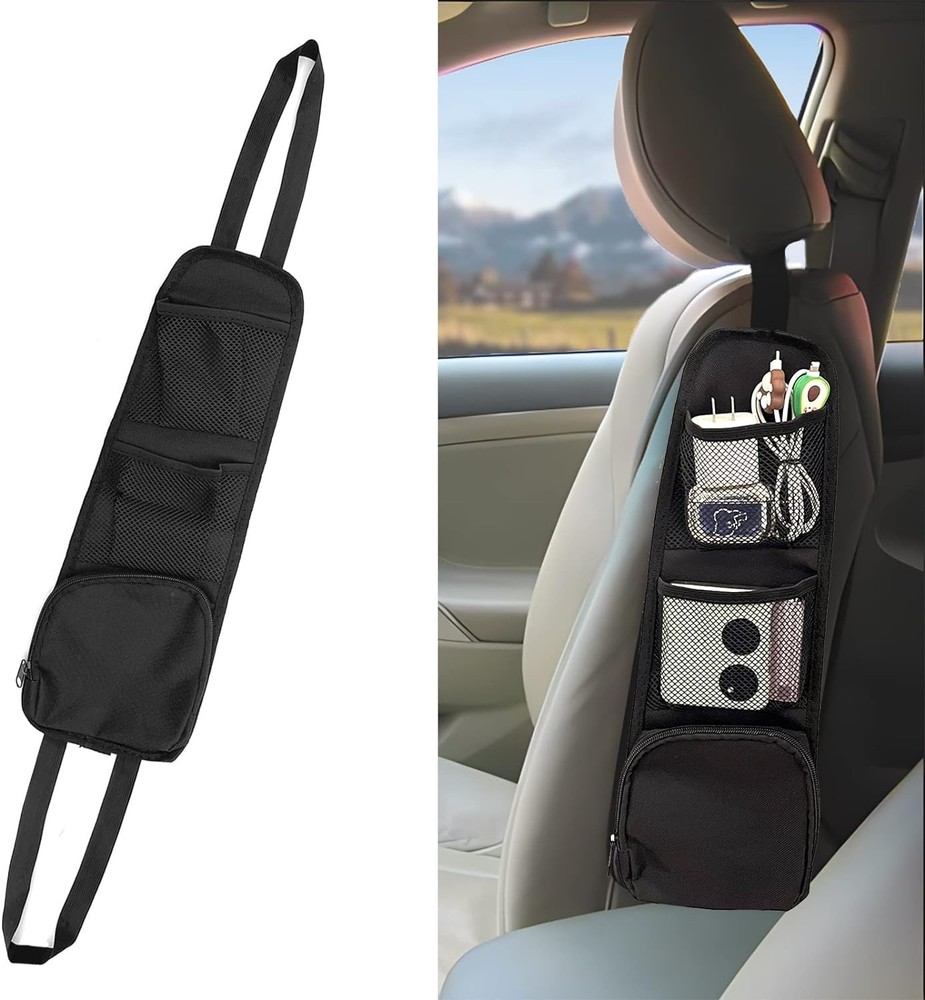 Compact Multi-Pocket Car Seat Bag - Organize Your Essentials Effortlessly