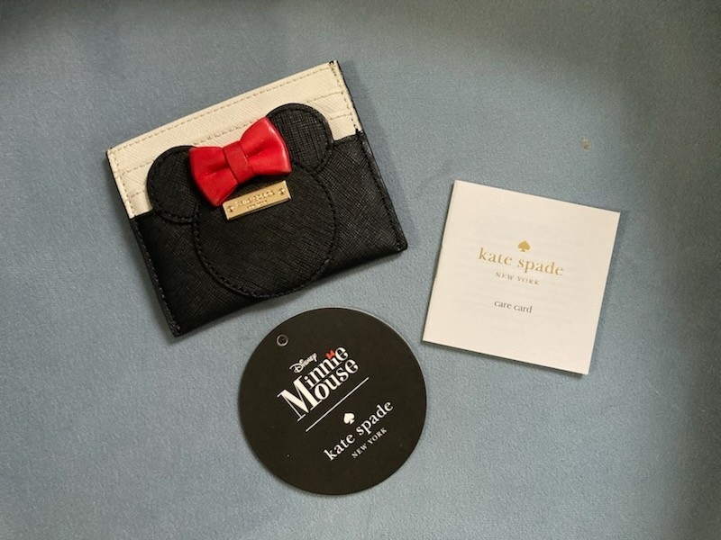 Disney x Kate Spade - Minnie Mouse Bow Slim Card Holder Wallet! Limited Edition!