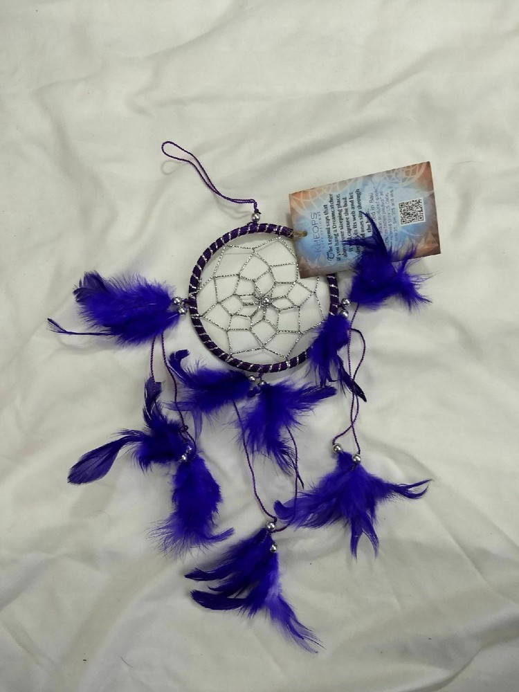 Small Purple Feathers Dream Catcher - New