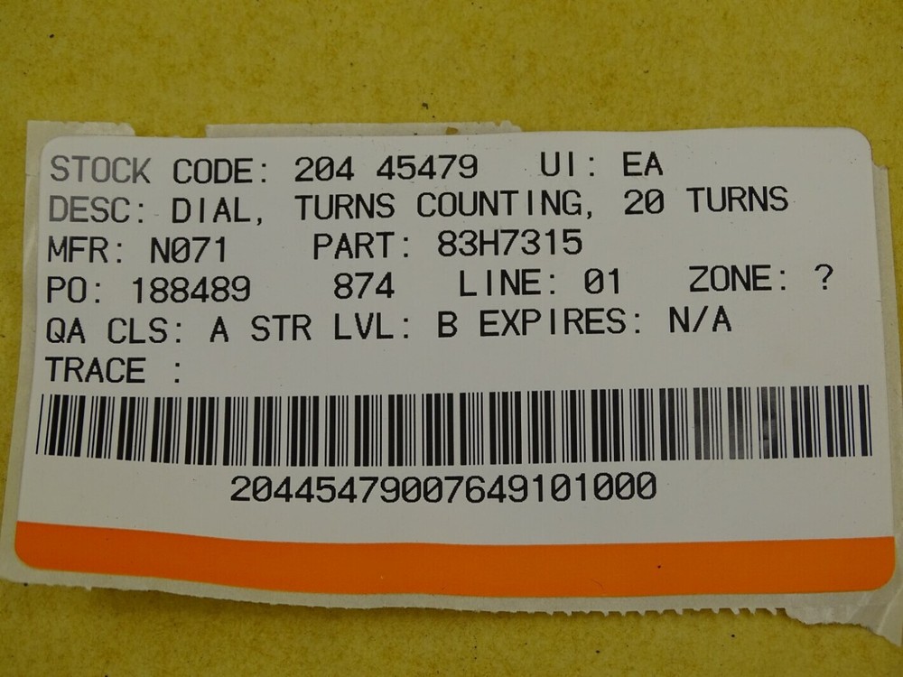 20 Turn Counting Dial , 83H7315