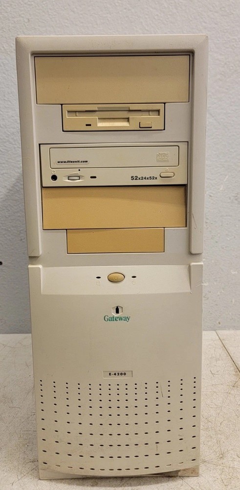 Vintage Gateway E-4200 Retro Gaming Computer Serial Parallel ISA Slot Floppy