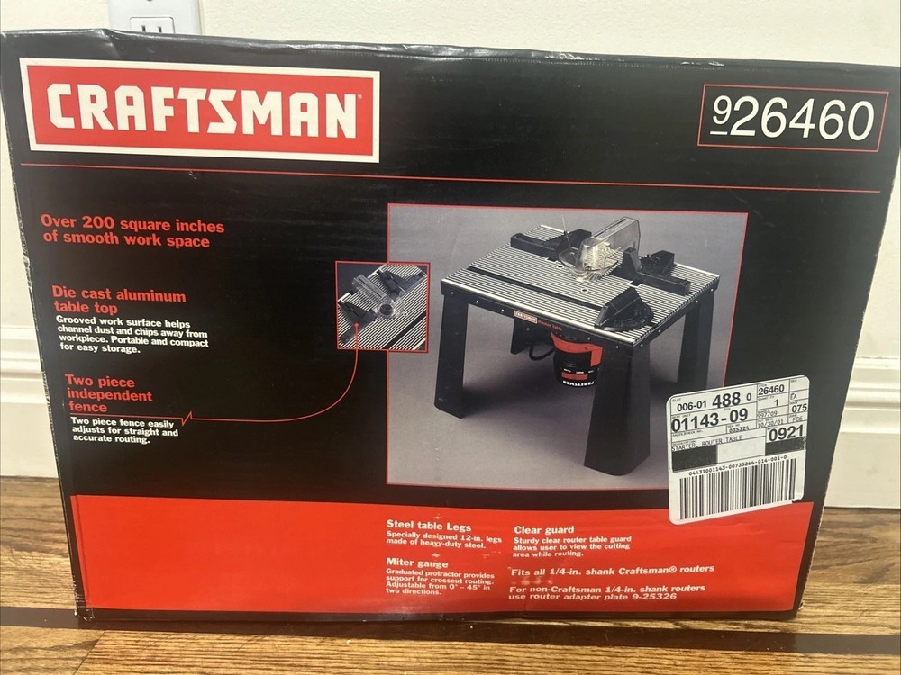 Craftsman Router Table 926460, NOS Unopened Box
