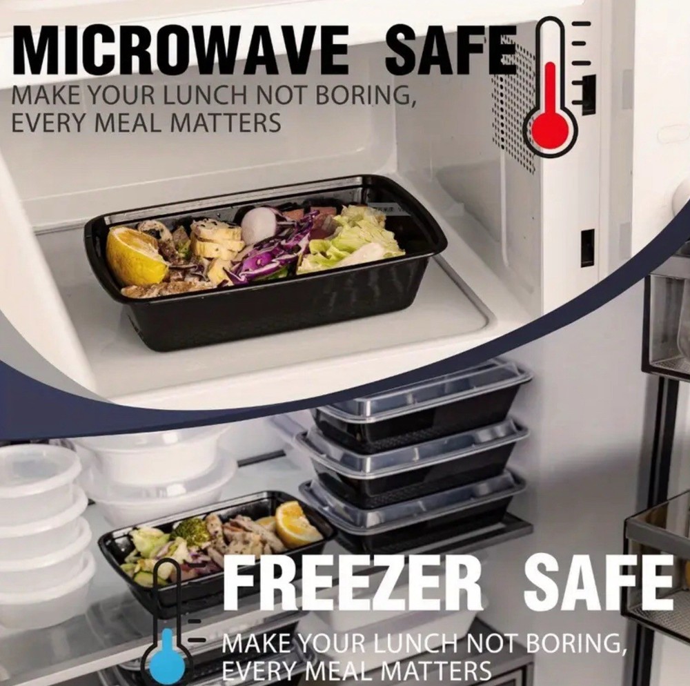 Meal Prep Containers - 50 Pcs Stackable And Leakproof Food Storage Container