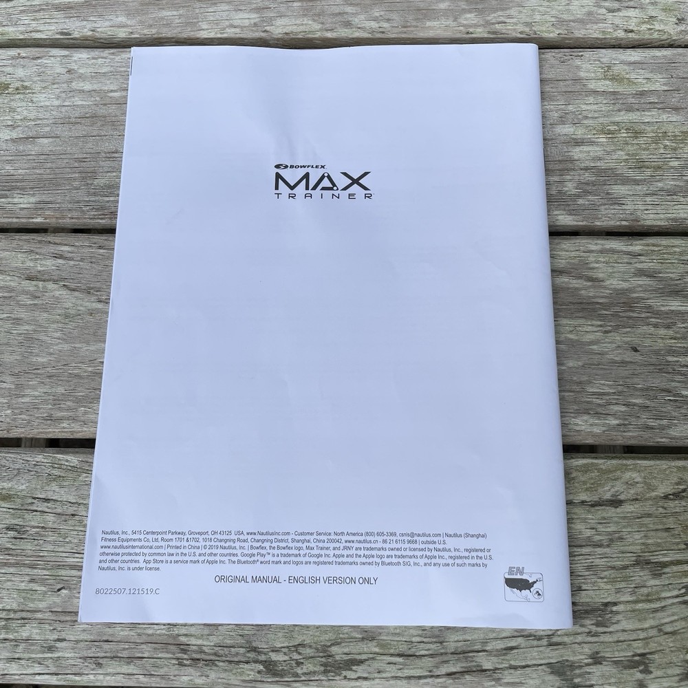 Bowflex Max Trainer M6 Manual OEM Replacement