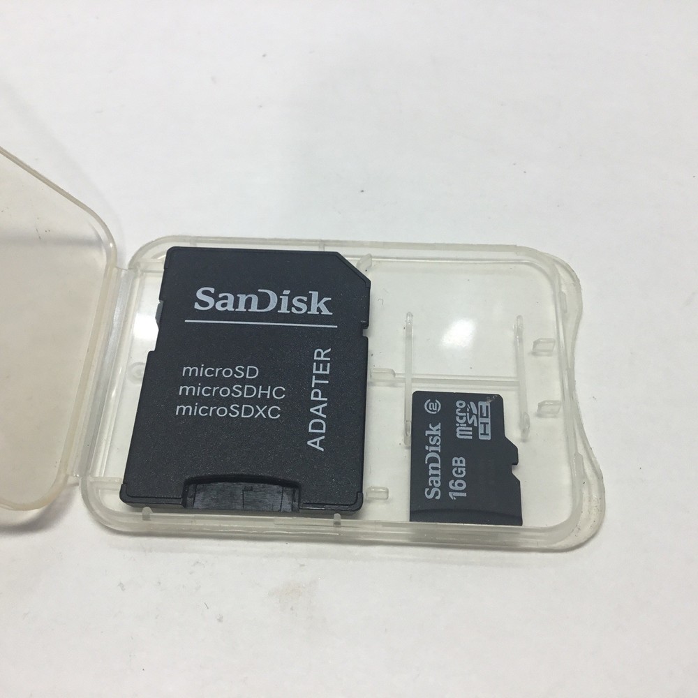 Sandisk Adapter & 16 GB Micro SDHC Memory Card.