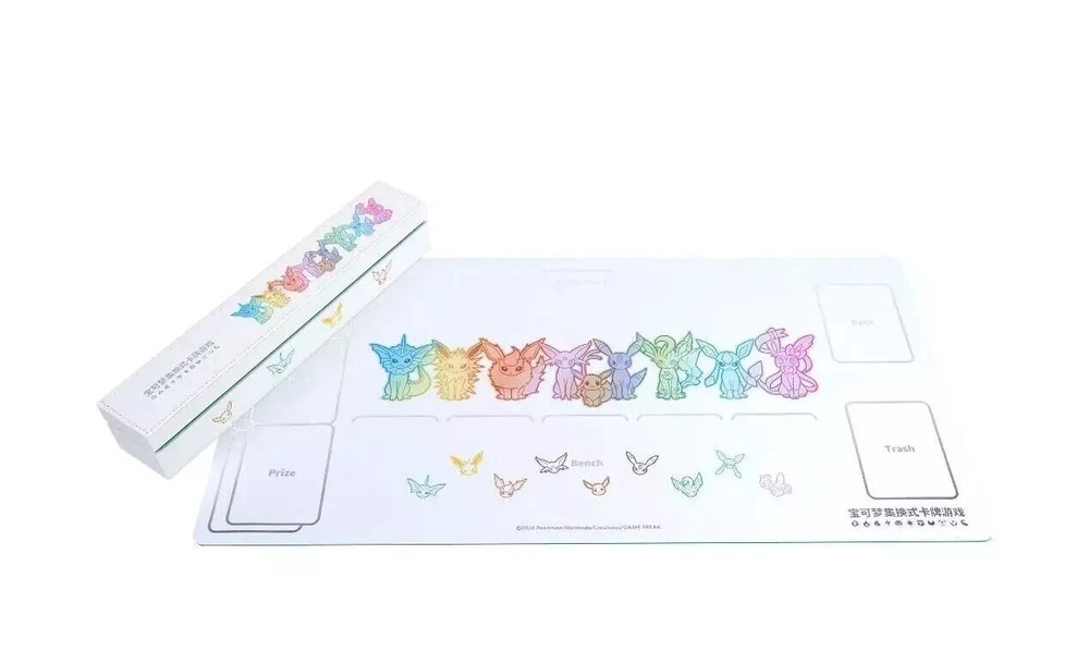 Pokemon S-Chinese EEVEE Playmat+Card deck box+Storage box+DIce+Damage Counters