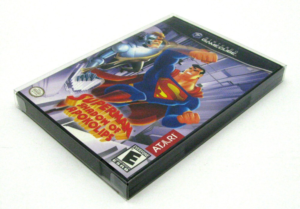 5X NINTENDO GAMECUBE CIB GAMES - CLEAR PLASTIC PROTECTIVE BOX PROTECTORS CASE