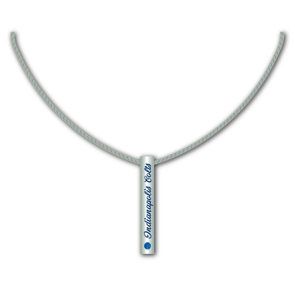 Indianapolis Colts Necklace Silver Bar