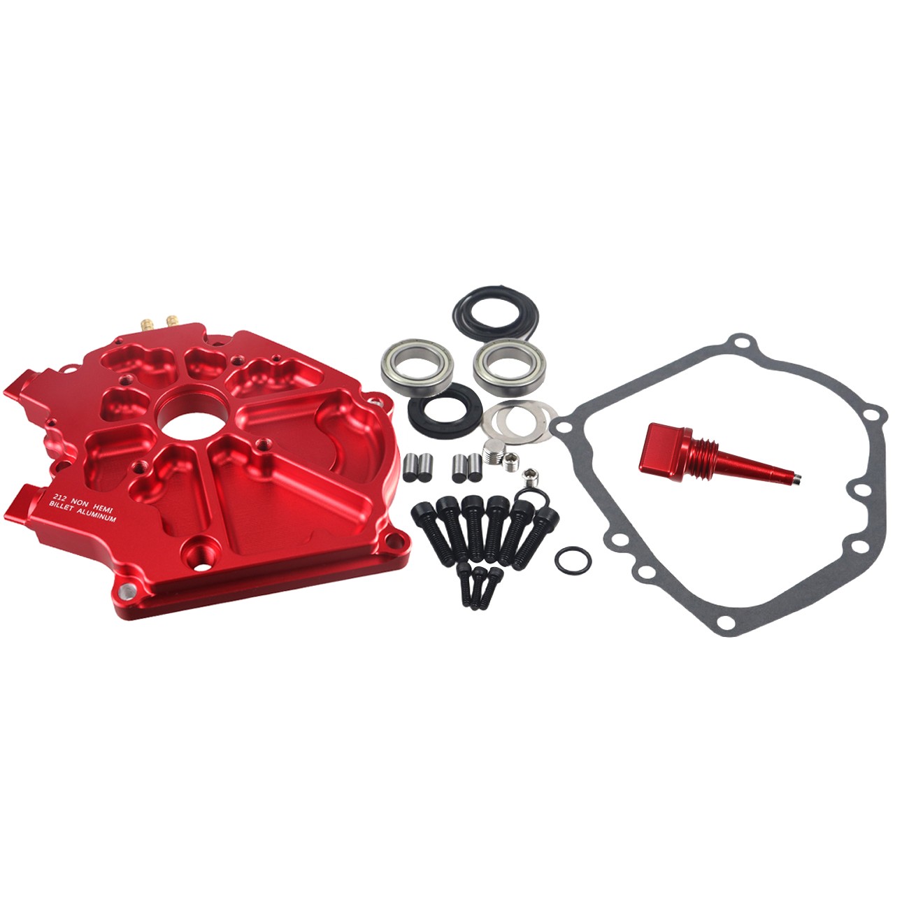 Red Dual Bearing Billet Side Cover - Upgrade for Predator 212cc Non - Hemi