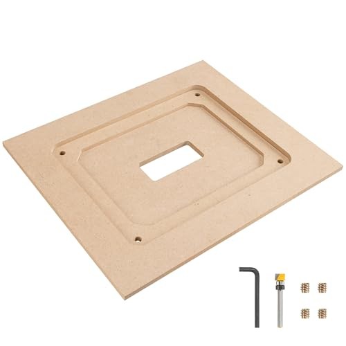 Router Table Insert Plate Template Kit – Includes MDF Routing Template,