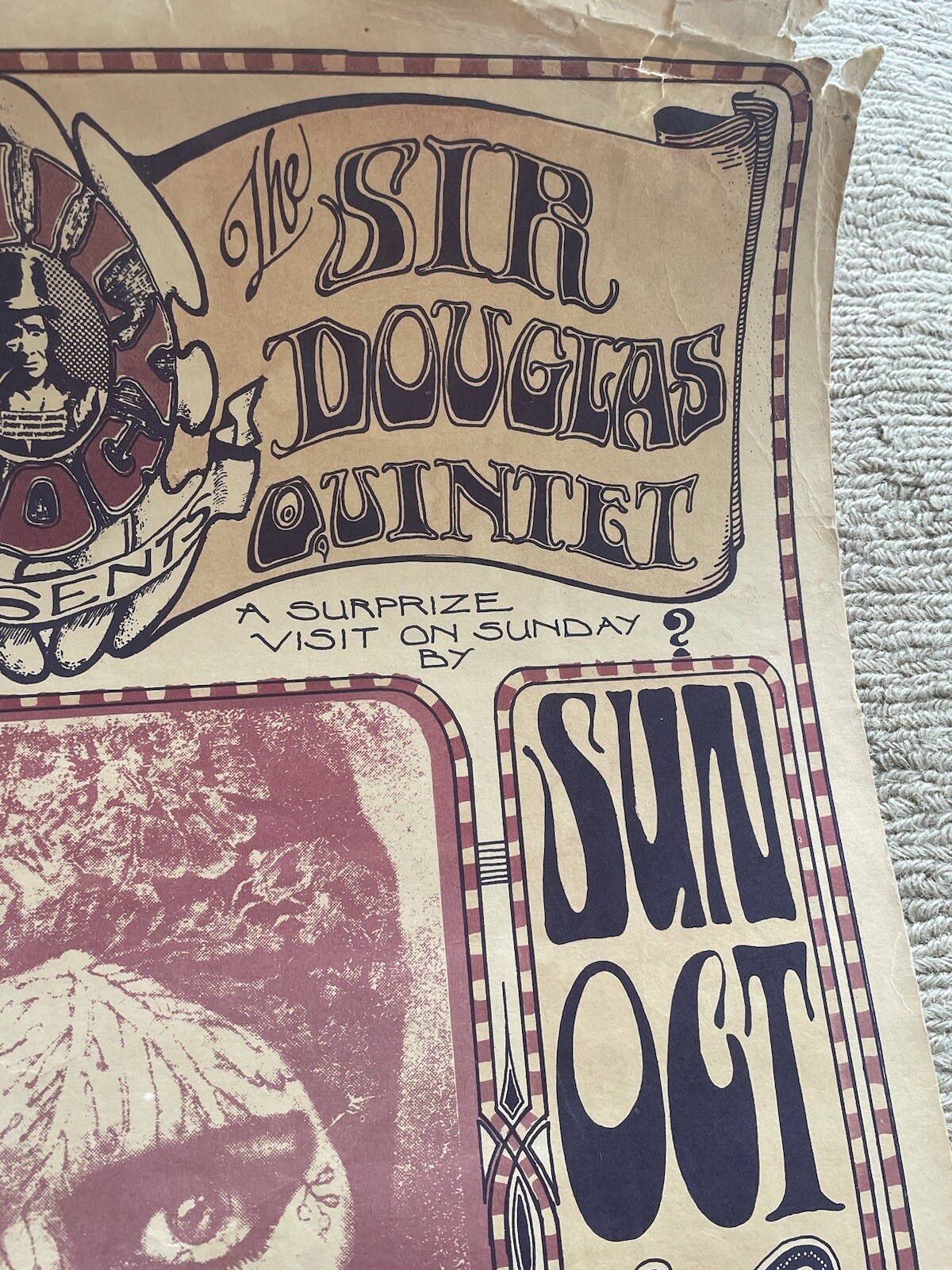 1966 BIG BROTHER & THE HOLDING CO. Sir Douglas Quintet, FD-30 Family Dog Poster