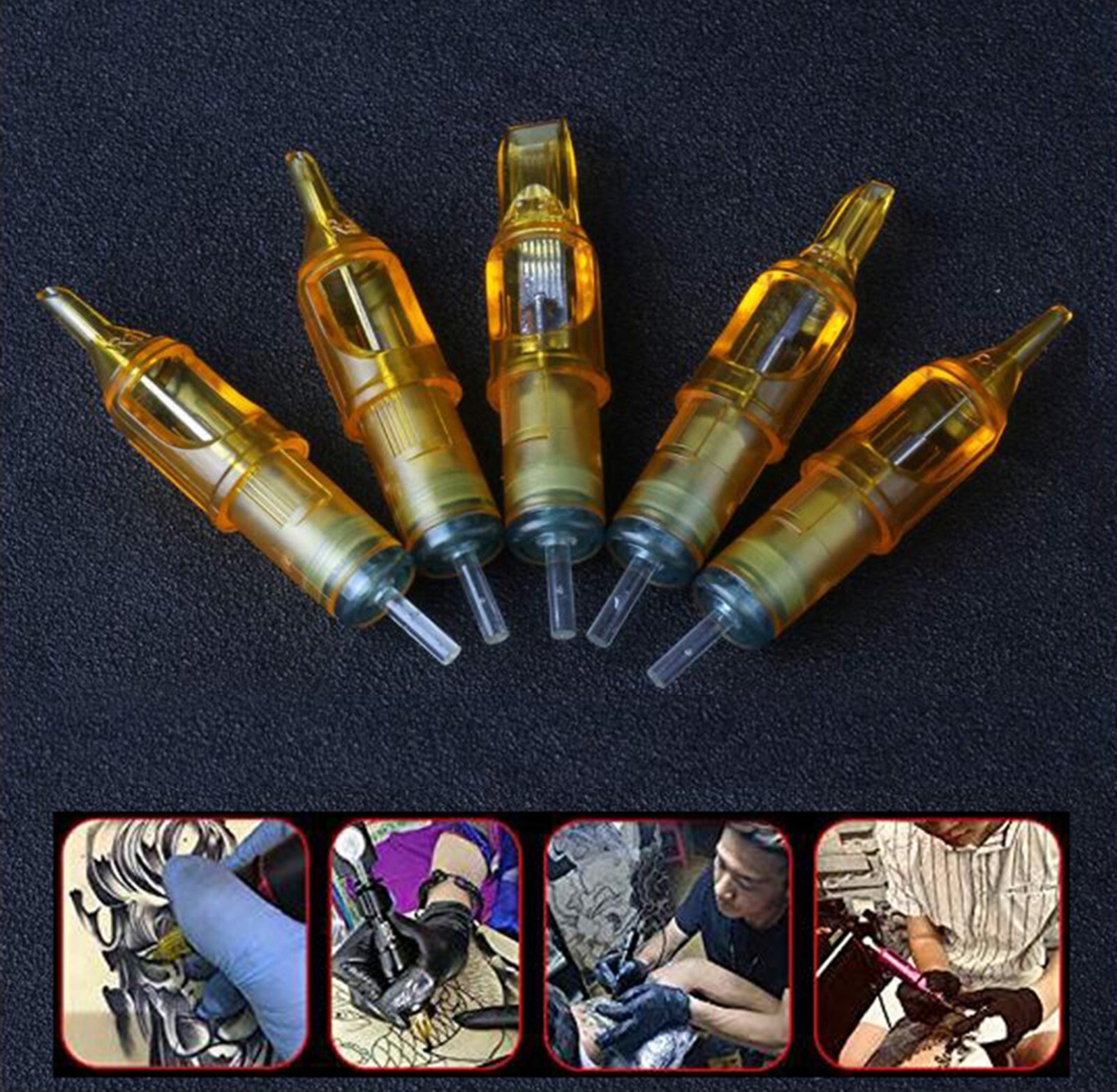 100pcs U-Pick Sterile Disposable Tattoo Needle Cartridge RL,RS,M1,RM 25+ sizes
