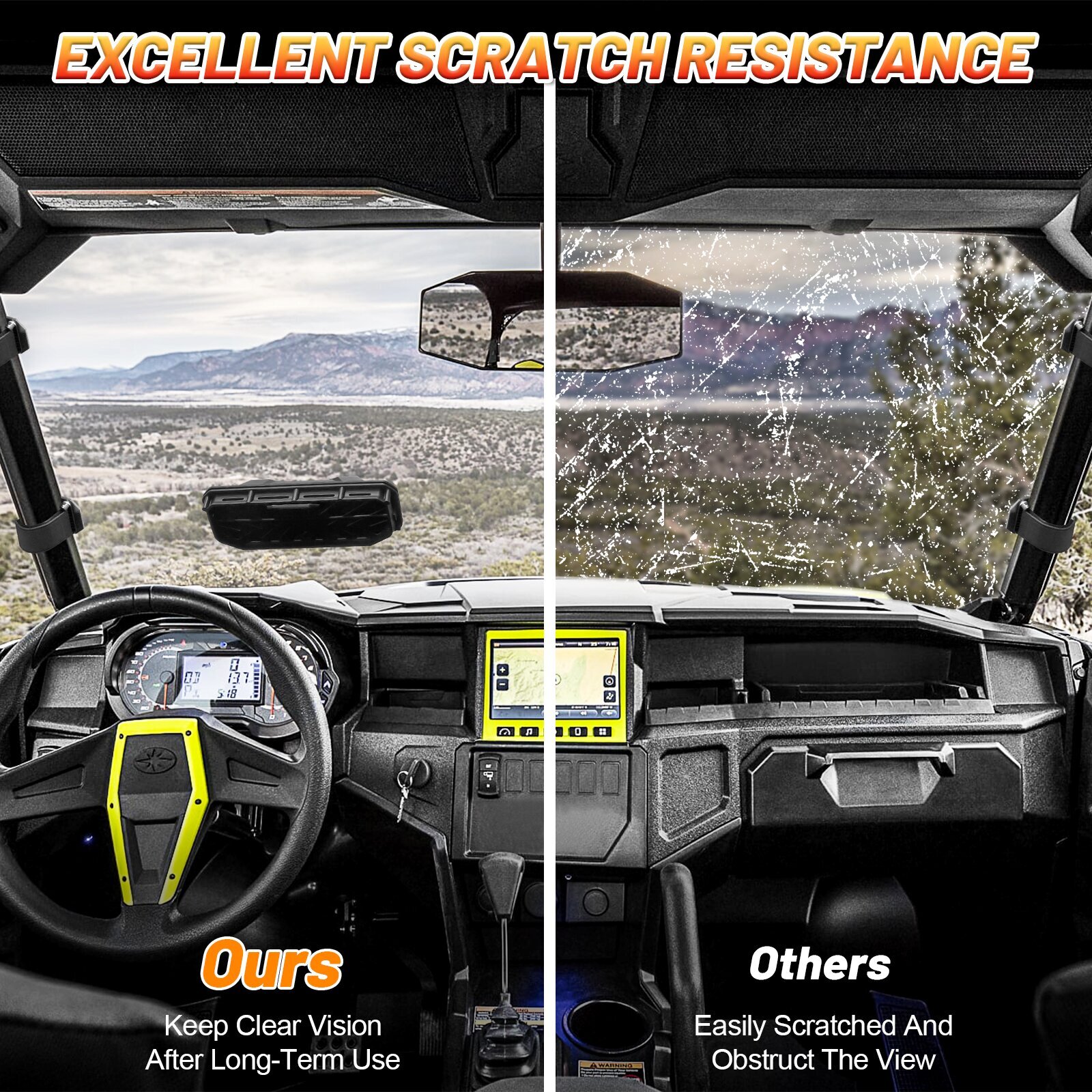 Vented Full Windshield for Polaris Ranger XP 1000 2017-2023/ XP 900 Front Window