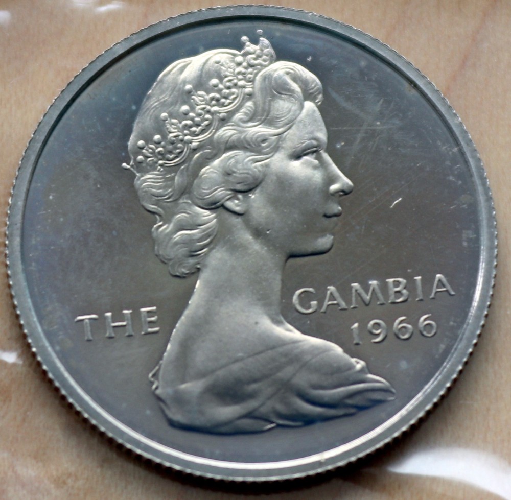 1966 Gambia 6 Pence Peanuts Proof