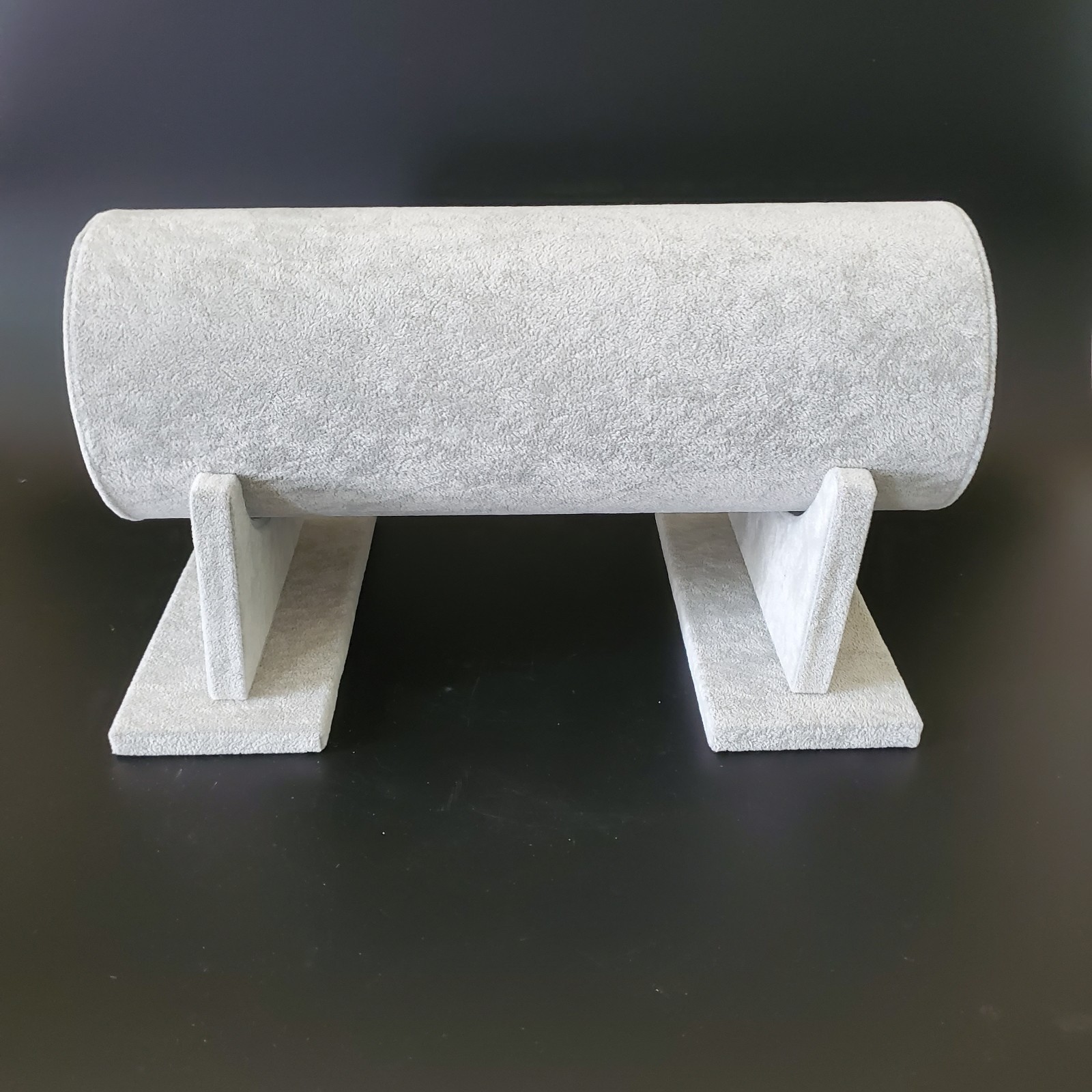 Large Soft Gray Velvet Headband Holder Display Organizer Stand