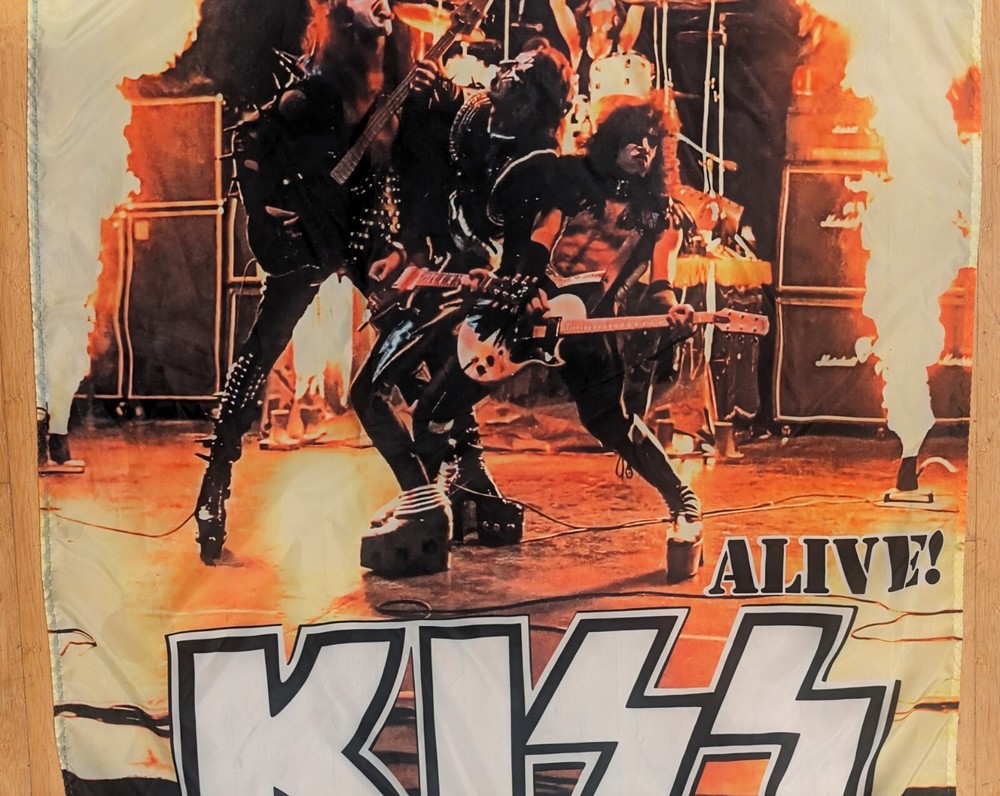 ACE FREHLEY GIANT KISS ALIVE! 1975 COBO HALL 3X5 FLAG BANNER NEW *L@@K*