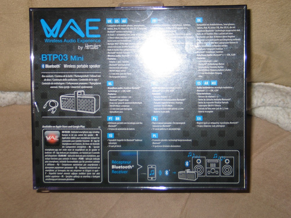 Hercules Mini Bluetooth Portable Speaker BTPO3 Mini