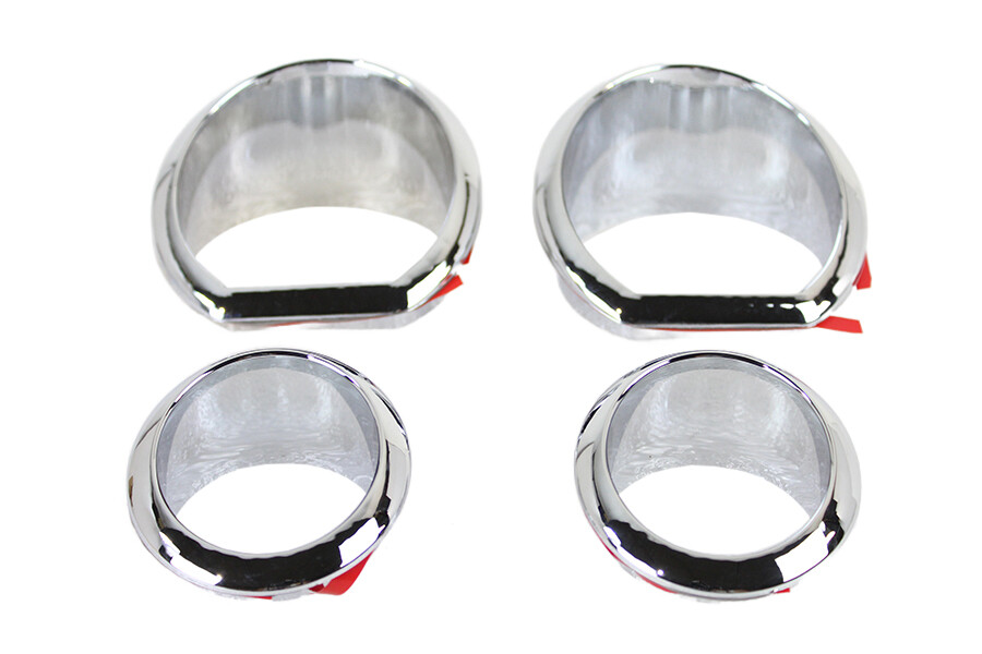Gauge Trim Kit Chrome fits Harley Davidson