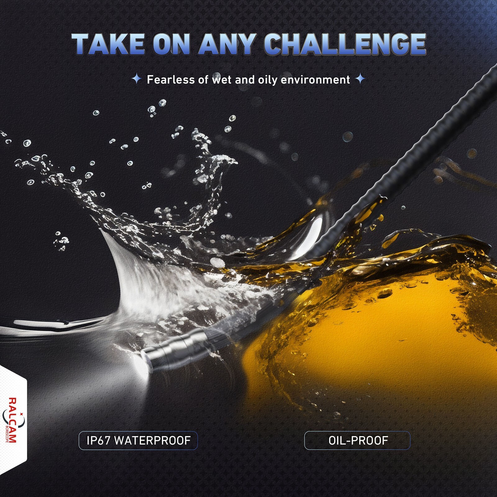 Ralcam 4-Way 360° Articulating Borescope Industrial Endoscope Inspection Camera