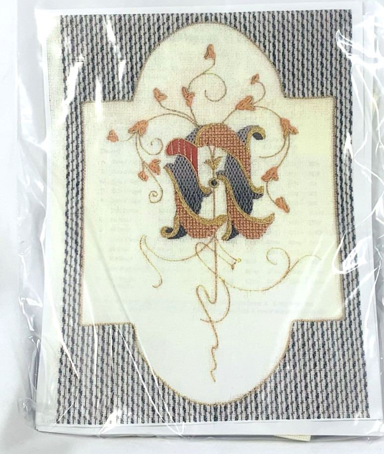 Anthony Minieri Illuminated "A" Elegance Needlepoint Chart w/ Canvas & Materials