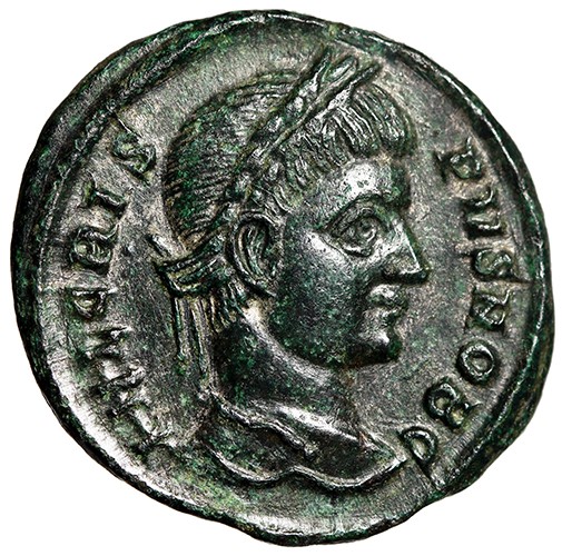 Crispus as Caesar Nummus "Votive" Siscia Extremely Fine