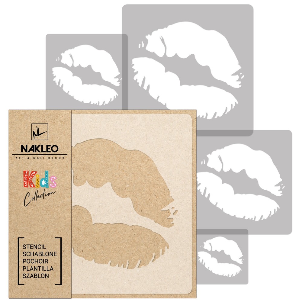 KIDS Reusable Plastic Stencils (5 pcs) // LIPS