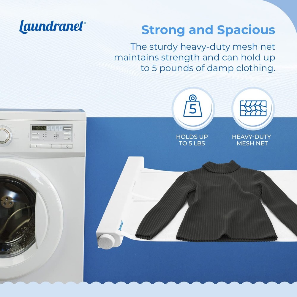 Retractable Clothes Drying Rack - Flat Hanging Mesh Drying for Delicate Cloth...