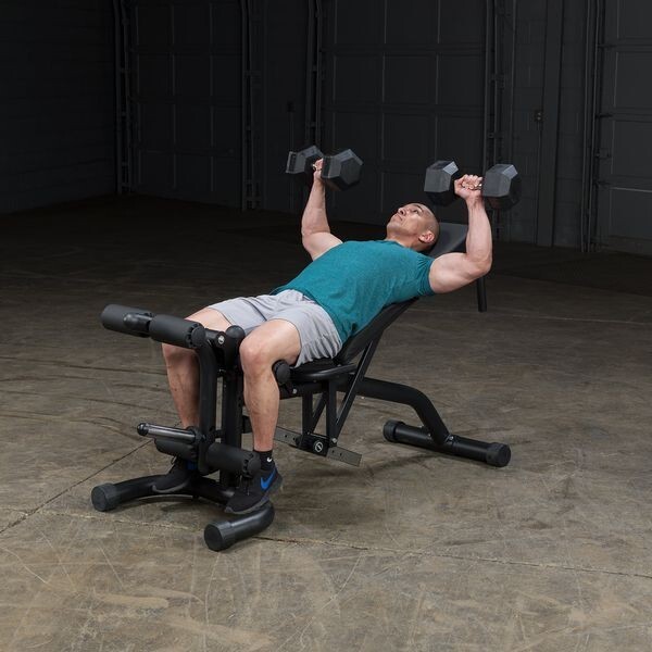 Body-Solid Flat Incline Decline Bench with Leg Developer Attachment (FID46)