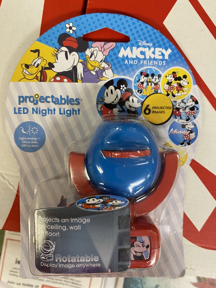 Mickey Mouse Projectables Night Light Led 6 Images Rotates 3 Ft.