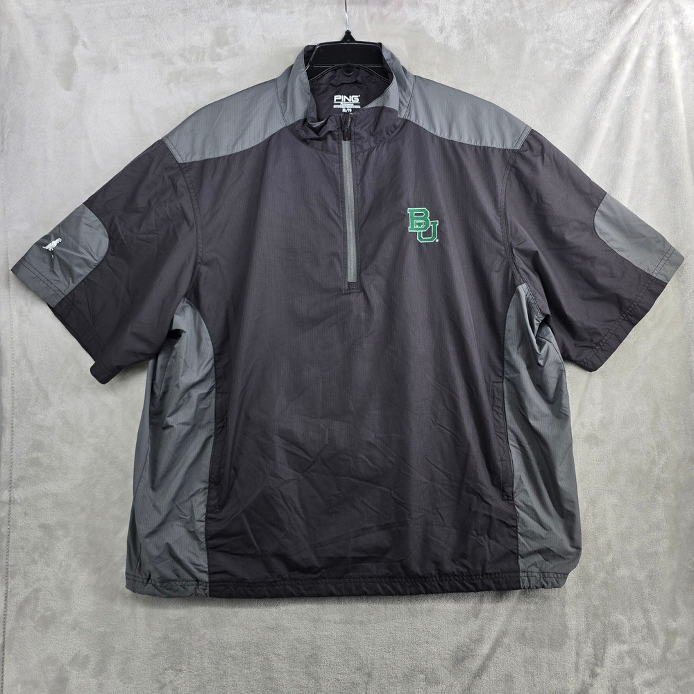 Ping Performance Baylor Bears Golf Pullover Jacket XL Quarter Zip Short Sleeve