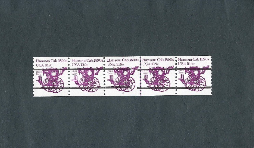 US Stamps Scott #1904a PNC5 P#2 10.9c Hansom Cab  XF MNH Pre Cancelled Line Gap